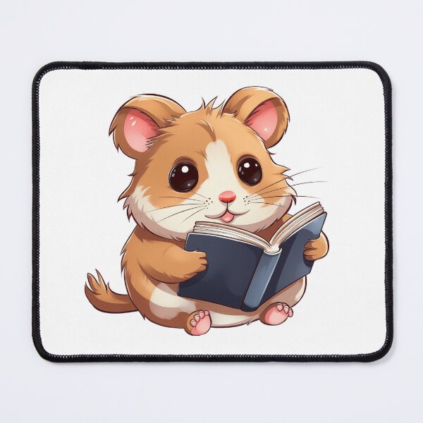 Item preview, Cute hamsert reading a book designed and sold by HappyStickBike.