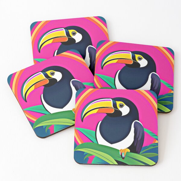 Item preview, Trippy psychedelic toucan bird 5 designed and sold by Flowerslaps.