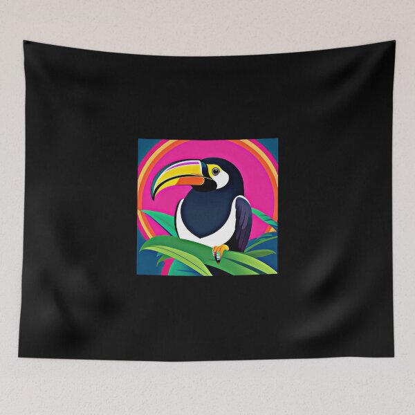 Item preview, Trippy psychedelic toucan bird 5 designed and sold by Flowerslaps.