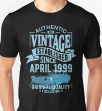 Vintage established since april 1999 Unisex T-Shirt