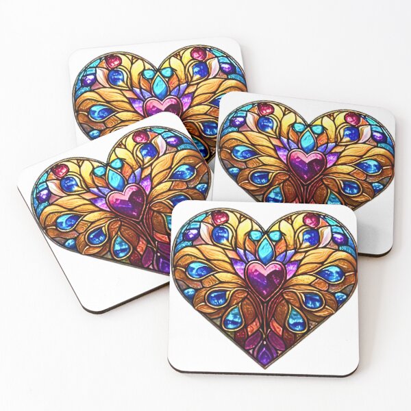 Item preview, Stained Glass Love Heart designed and sold by RachelRebel.