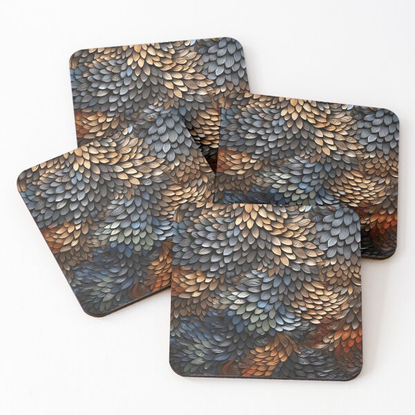 Item preview, Stunning earthtone pattern of a variety of metal textures designed and sold by dcrc.
