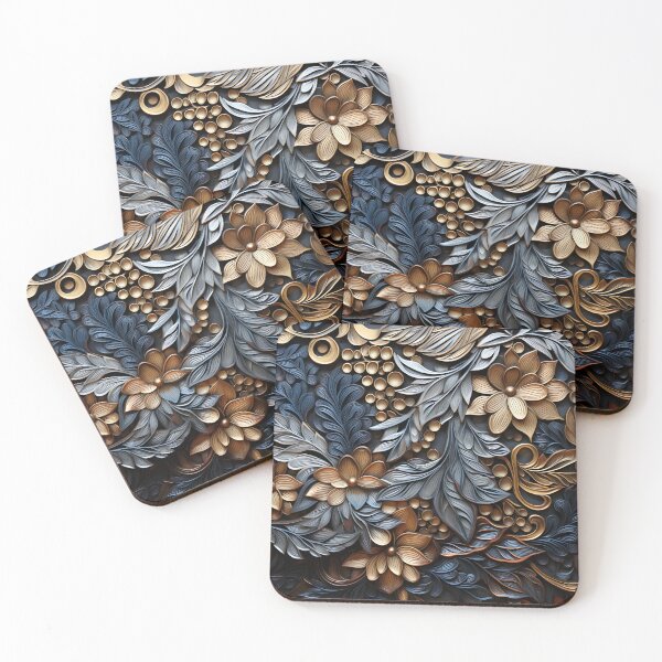 Item preview, Stunning earthtone pattern of a variety of metal textures designed and sold by dcrc.