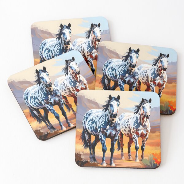 Item preview, Abstract style picture of Appaloosa horses designed and sold by Petalandfur.