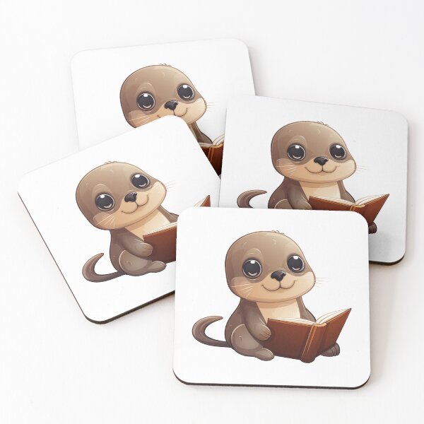 Item preview, Cute seal reading a book designed and sold by HappyStickBike.