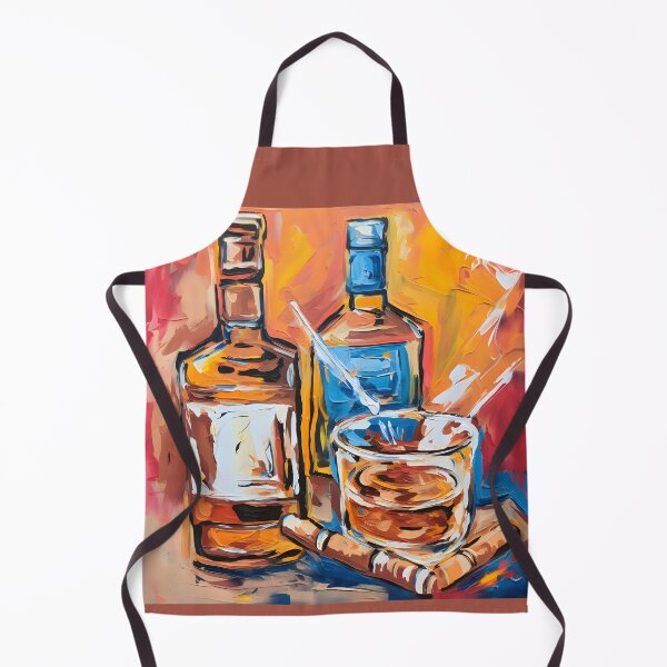 Item preview, Spirited Harmony - A Playful Dance of Colors in the Warm Embrace of Whiskey and Cigar AI Generated designed and sold by OlfactoART Studio.