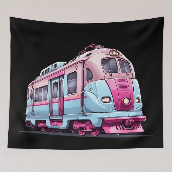 Item preview, Pink and Blue Train designed and sold by Andreas M. Mueller.