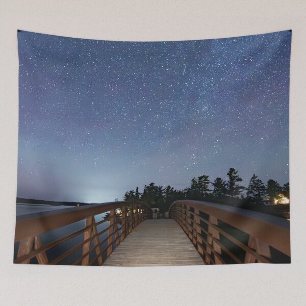 Item preview, Night Sky over footbridge designed and sold by brusifur.