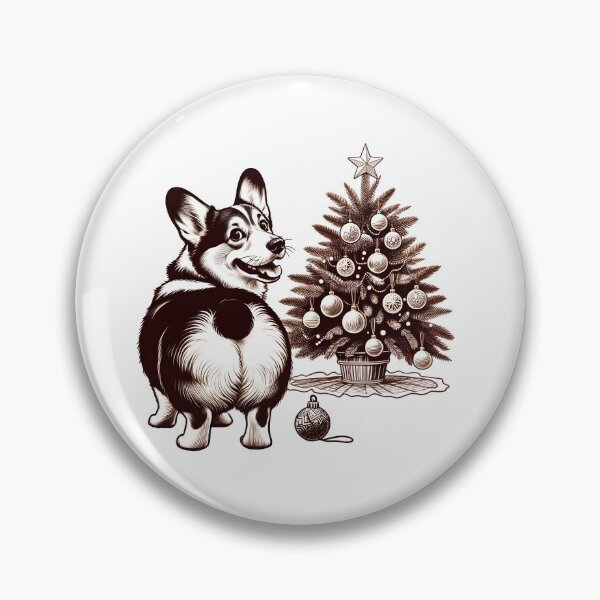 Artikelvorschau, Festliches Flair: Realistische Corgi- und Weihnachtskulisse entworfen und verkauft von EpicPaws.