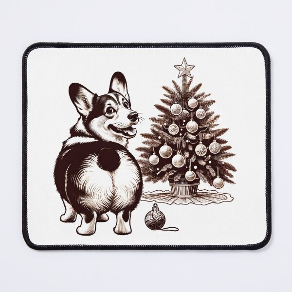 Item preview, Festive Flair: Realistic Corgi and Christmas Backdrop designed and sold by EpicPaws.