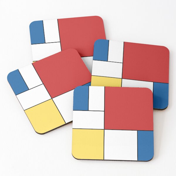 Item preview, Scandinavian Home Decor Neoplasticism Red Blue Yellow designed and sold by InteriorRefine.