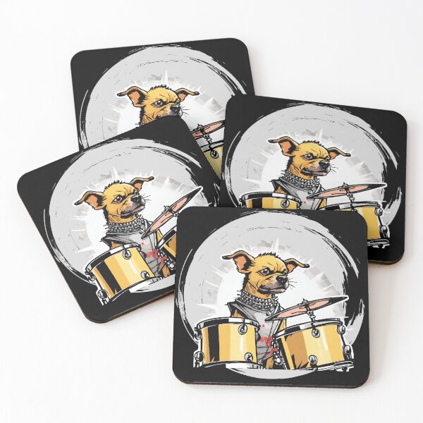 Item preview,  DRUMMER PINSCHER DOG – rock dog - hard rock dog – drummer dog designed and sold by Musicians-world.