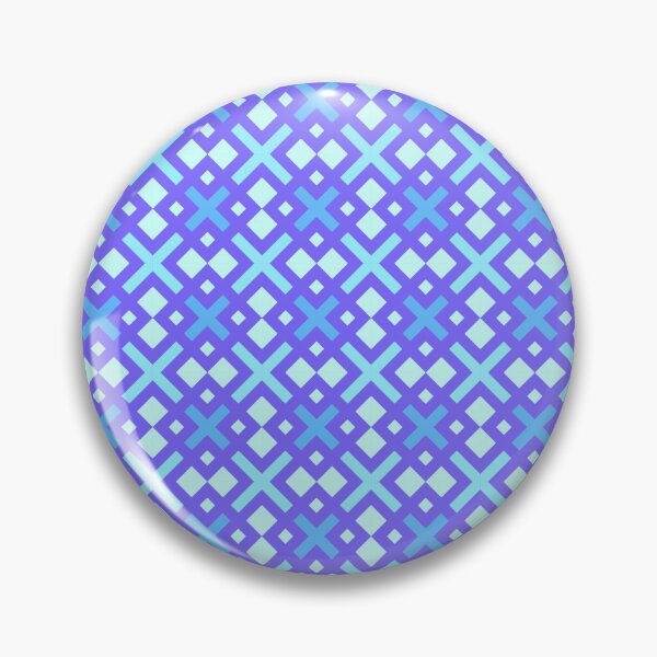 Item preview, Lavender Sky Blue Periwinkle Crosses X-Shaped Ice-like Futurism Pixels Lattice Pattern designed and sold by PenguinForests.