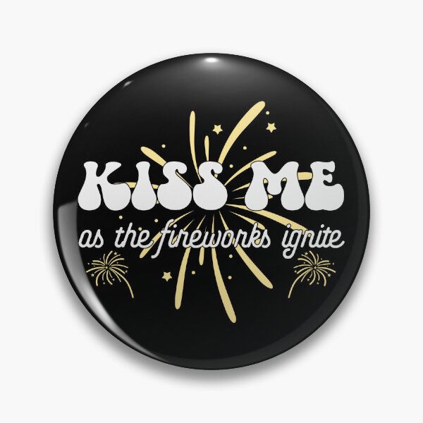 Item preview, Kiss Me As The Fireworks Ignite - Romantic New Year Celebration (White and Yellow Design) designed and sold by Spiprinto.