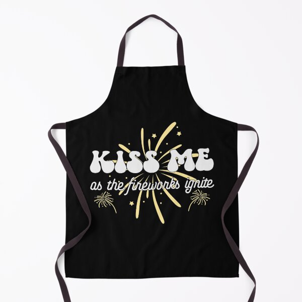 Item preview, Kiss Me As The Fireworks Ignite - Romantic New Year Celebration (White and Yellow Design) designed and sold by Spiprinto.