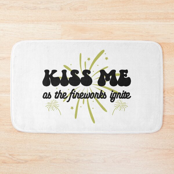 Item preview, Kiss Me As The Fireworks Ignite - Romantic New Year Celebration (Black and Yellow Design) designed and sold by Spiprinto.