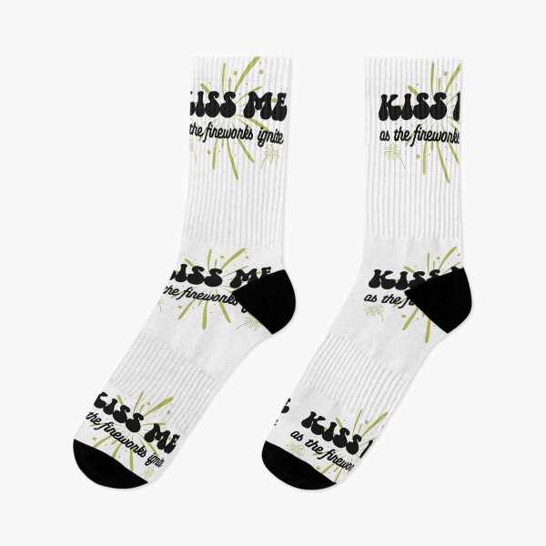 Item preview, Kiss Me As The Fireworks Ignite - Romantic New Year Celebration (Black and Yellow Design) designed and sold by Spiprinto.