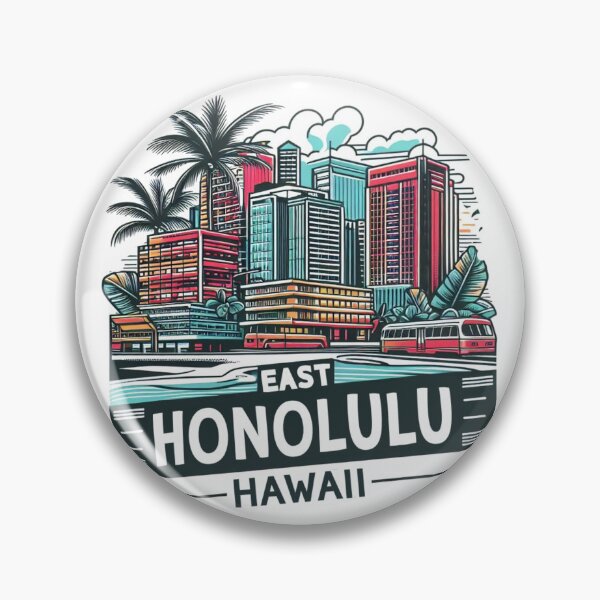 Item preview, East Honolulu, Hawaii, Watercolor Illustration designed and sold by PaintMeWorld.