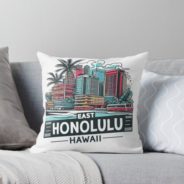 Item preview, East Honolulu, Hawaii, Watercolor Illustration designed and sold by PaintMeWorld.