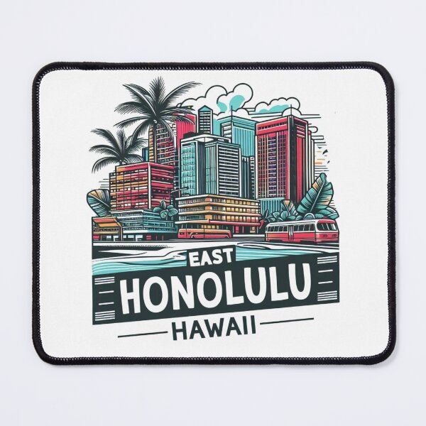 Item preview, East Honolulu, Hawaii, Watercolor Illustration designed and sold by PaintMeWorld.