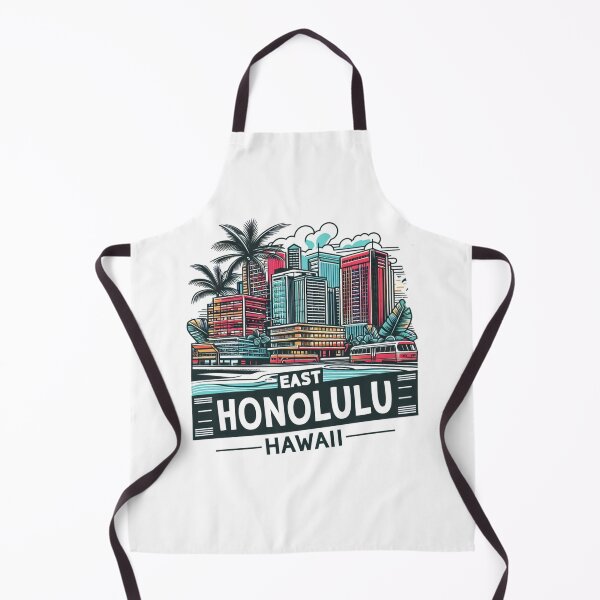 Item preview, East Honolulu, Hawaii, Watercolor Illustration designed and sold by PaintMeWorld.