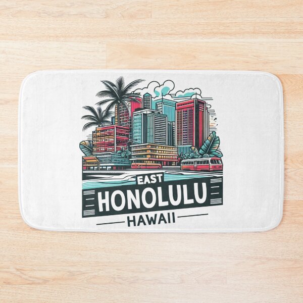 Item preview, East Honolulu, Hawaii, Watercolor Illustration designed and sold by PaintMeWorld.