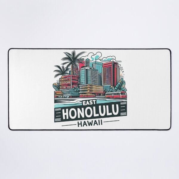 Item preview, East Honolulu, Hawaii, Watercolor Illustration designed and sold by PaintMeWorld.