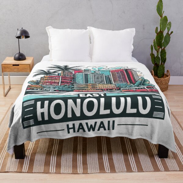 Item preview, East Honolulu, Hawaii, Watercolor Illustration designed and sold by PaintMeWorld.