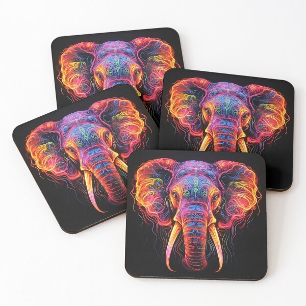 Item preview, Neon Elephant - Digital Art designed and sold by SnoopyTF.