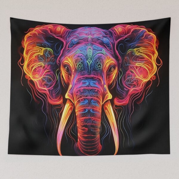 Item preview, Neon Elephant - Digital Art designed and sold by SnoopyTF.