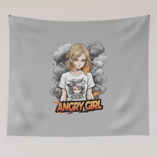 Item preview,  Angry  girl  on fire x.33 designed and sold by Moeruonnanoko.