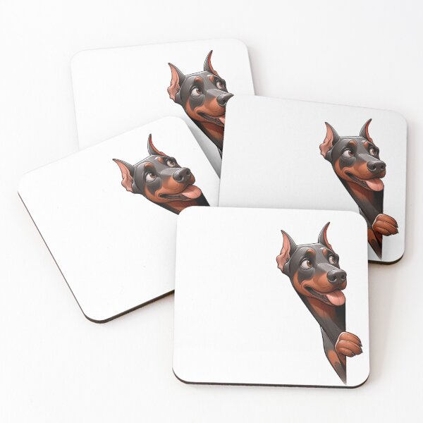 Item preview, Peeking Doberman - White designed and sold by FoxfireStardust.