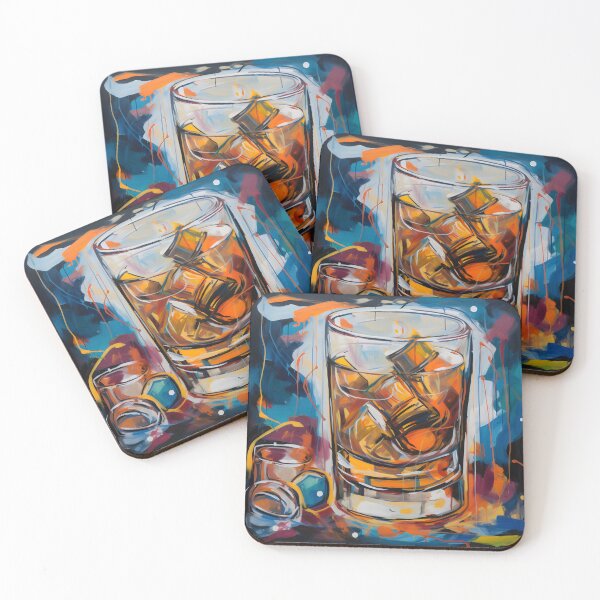 Item preview, Whiskey Whimsy - A Playful Dance of Colors with Anthropomorphic Grace Generative AI designed and sold by OlfactoART Studio.