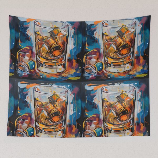 Item preview, Whiskey Whimsy - A Playful Dance of Colors with Anthropomorphic Grace Generative AI designed and sold by OlfactoART Studio.