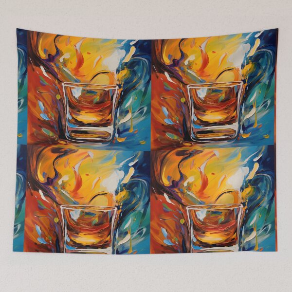 Item preview, Spiritual Symphony - Anthropomorphic Joy in the Radiance of Fine Whiskey Generative AI designed and sold by OlfactoART Studio.
