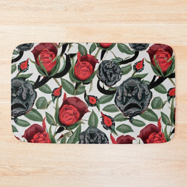 Item preview, logo pattern illustration graphics graffiti red black green red rose, black vines, thorns, wallpaper designed and sold by gulka8.
