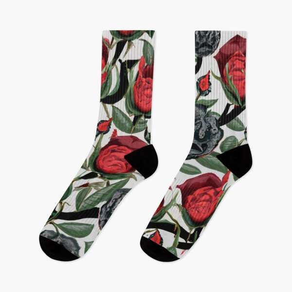 Item preview, logo pattern illustration graphics graffiti red black green red rose, black vines, thorns, wallpaper designed and sold by gulka8.