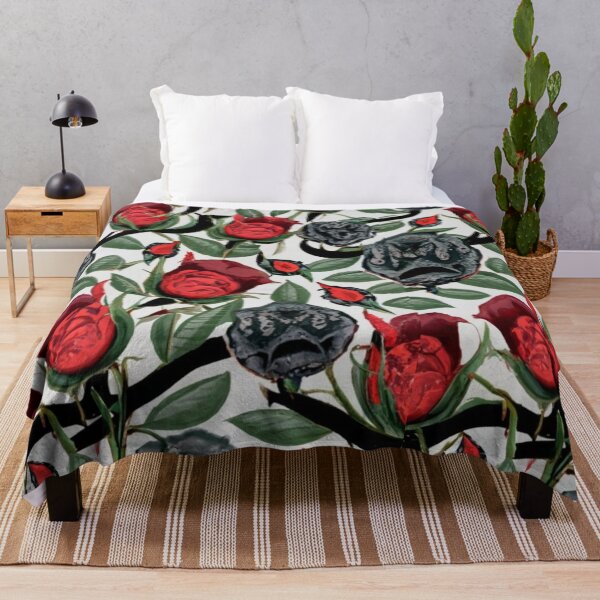 Item preview, logo pattern illustration graphics graffiti red black green red rose, black vines, thorns, wallpaper designed and sold by gulka8.