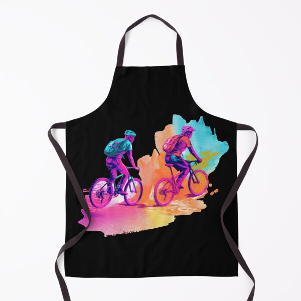 Item preview, NEON mountain bikers on a biking tour in colorful designed and sold by WallGemsArt.