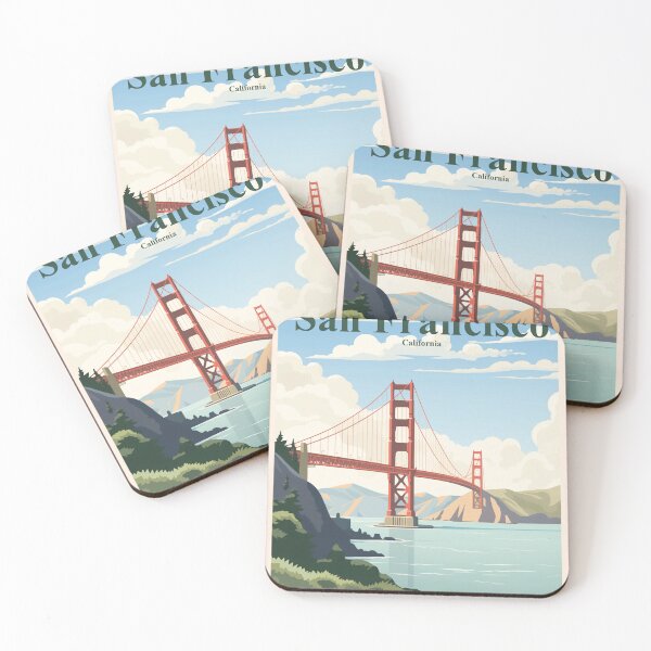 Aperçu de l'œuvre Poster San Francisco, affiche de voyage retro illustrant San Francisco Poster vintage de San Francisco Decoration murale San Francisco Carte San Francisco Poster Retro San Francisco créée et vendue par Philippe Rocket.