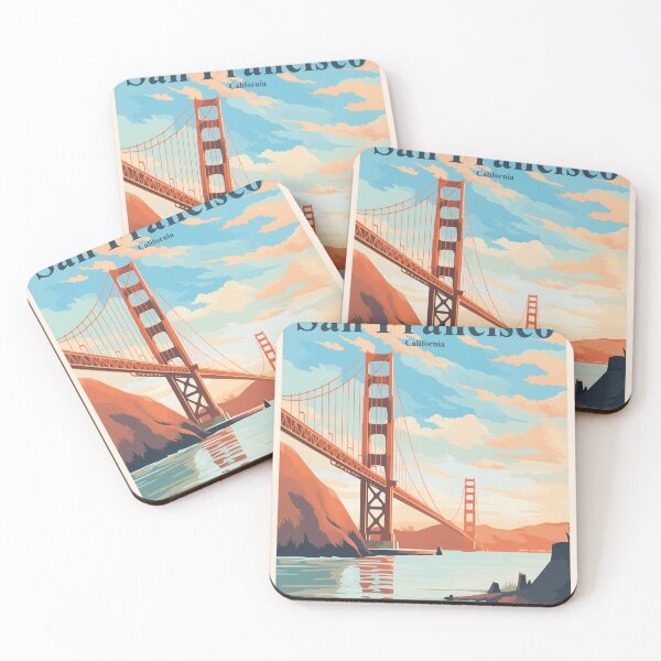 Aperçu de l'œuvre Poster San Francisco, affiche de voyage retro illustrant San Francisco Poster vintage de San Francisco Decoration murale San Francisco Carte San Francisco Poster Retro San Francisco créée et vendue par Philippe Rocket.