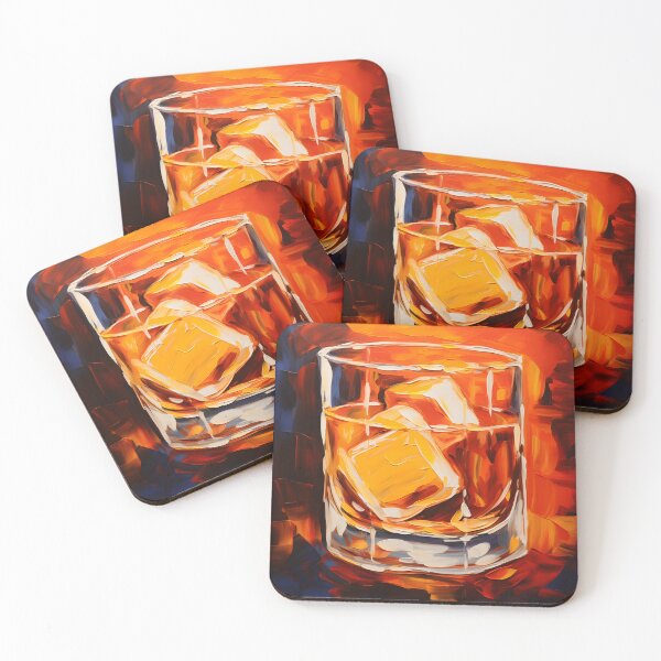 Item preview, Amber Serenade - Embracing the Playful Spirit in the Whiskey Glass AI Generated designed and sold by OlfactoART Studio.
