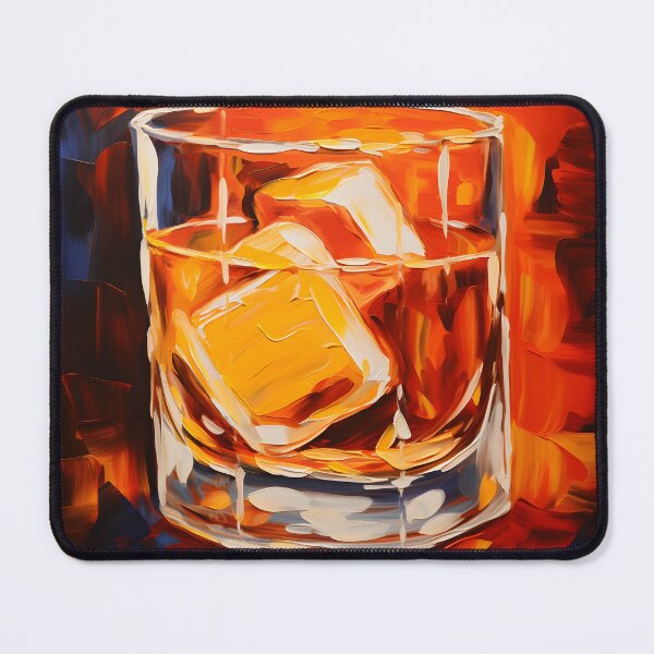 Item preview, Amber Serenade - Embracing the Playful Spirit in the Whiskey Glass AI Generated designed and sold by OlfactoART Studio.