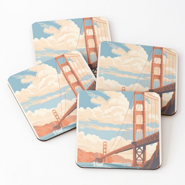 Aperçu de l'œuvre Poster San Francisco, affiche de voyage retro illustrant San Francisco Poster vintage de San Francisco Decoration murale San Francisco Carte San Francisco Poster Retro San Francisco créée et vendue par Philippe Rocket.