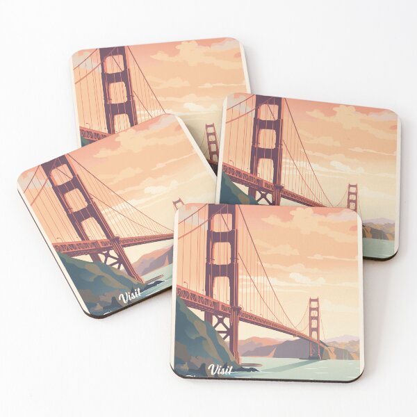 Aperçu de l'œuvre Poster San Francisco, affiche de voyage retro illustrant San Francisco Poster vintage de San Francisco Decoration murale San Francisco Carte San Francisco Poster Retro San Francisco créée et vendue par Philippe Rocket.