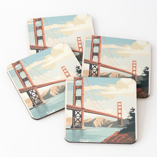 Aperçu de l'œuvre Poster San Francisco, affiche de voyage retro illustrant San Francisco Poster vintage de San Francisco Decoration murale San Francisco Carte San Francisco Poster Retro San Francisco créée et vendue par Philippe Rocket.