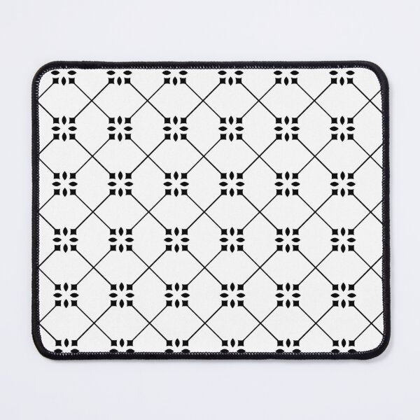 Item preview, Black White Diagonal Flower Starry Grid Monochrome Rhombus Motifs Snowflakes Art Deco Pattern designed and sold by PenguinForests.