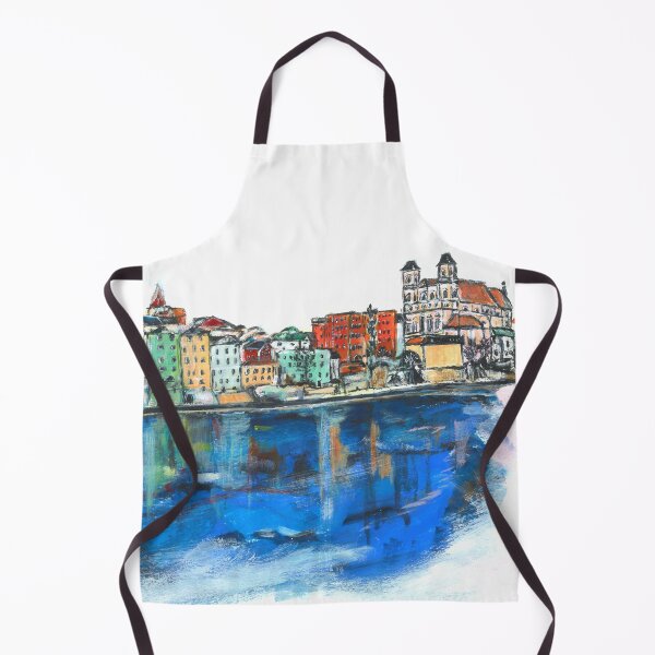 Item preview, Happy colorful Passau painting - city in Bavaria - Germany designed and sold by Susanna Schorr.