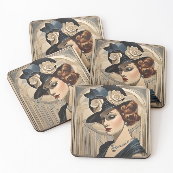 Item preview, Lady Margaret Art Deco Aristocrático retrato de 1920 designed and sold by ArDecoS.