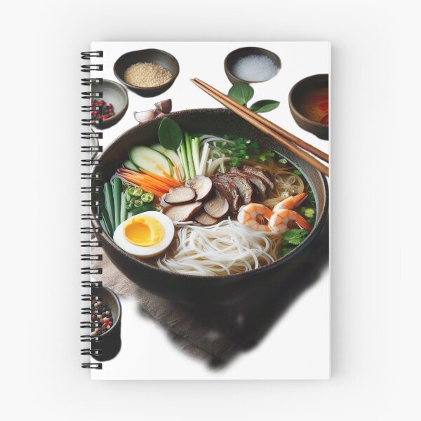 Item preview, "Savory Vietnamese Pho Bowl: Captivating Visual on Black Background" designed and sold by Huycao211.